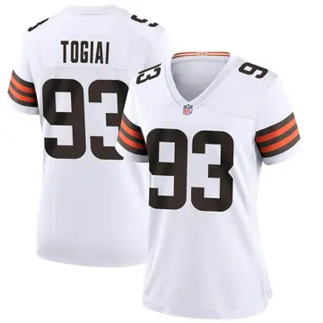 Nike Tommy Togiai Women's Game Cleveland Browns White Jersey