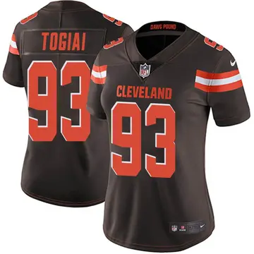 Nike Tommy Togiai Women's Limited Cleveland Browns Brown Team Color Vapor Untouchable Jersey