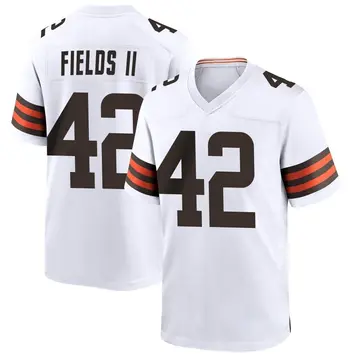 Nike Tony Fields II Men's Game Cleveland Browns White Jersey