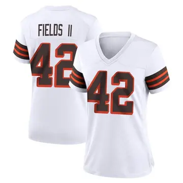 Nike Tony Fields II Women's Game Cleveland Browns White 1946 Collection Alternate Jersey