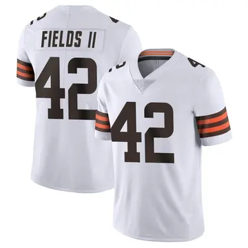 Nike Tony Fields II Youth Limited Cleveland Browns White Vapor Untouchable Jersey