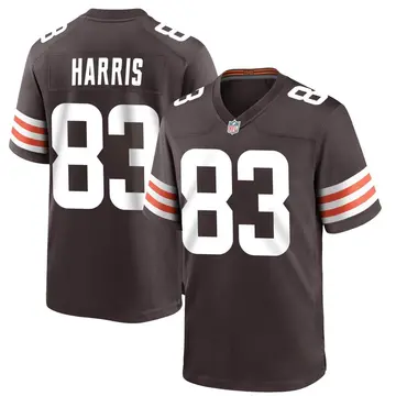 Nike Travell Harris Men's Game Cleveland Browns Brown Team Color Jersey