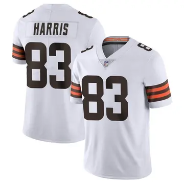 Nike Travell Harris Men's Limited Cleveland Browns White Vapor Untouchable Jersey