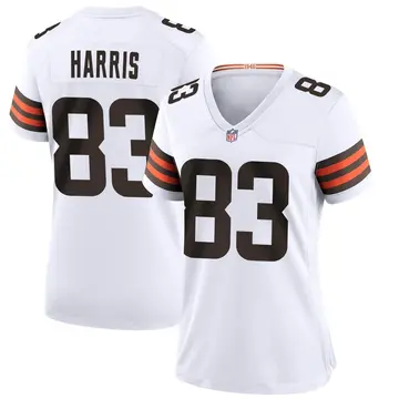 Nike Travell Harris Women's Game Cleveland Browns White Jersey