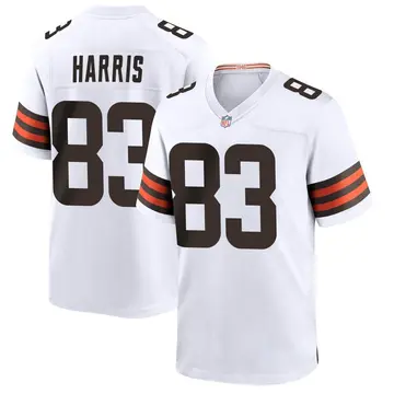 Nike Travell Harris Youth Game Cleveland Browns White Jersey