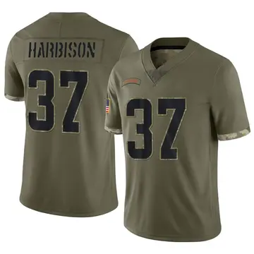Nike Tre Harbison Men's Limited Cleveland Browns Olive 2022 Salute To Service Jersey