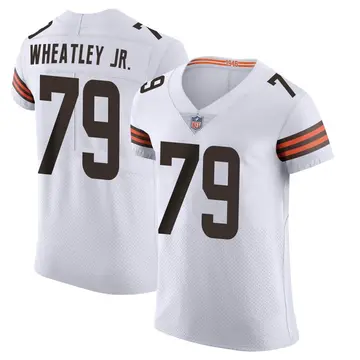 Nike Tyrone Wheatley Jr. Men's Elite Cleveland Browns White Vapor Jersey