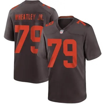 Nike Tyrone Wheatley Jr. Men's Game Cleveland Browns Brown Alternate Jersey