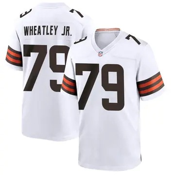 Nike Tyrone Wheatley Jr. Men's Game Cleveland Browns White Jersey