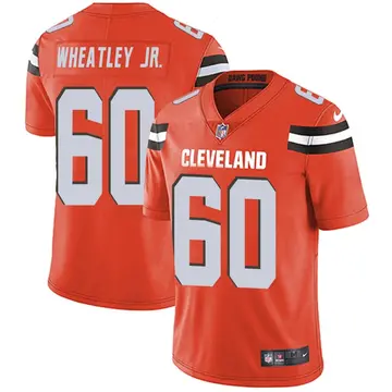 Nike Tyrone Wheatley Jr. Men's Limited Cleveland Browns Orange Alternate Vapor Untouchable Jersey