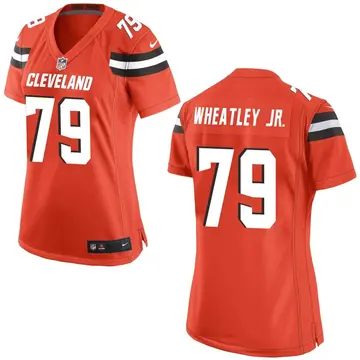Nike Tyrone Wheatley Jr. Women's Game Cleveland Browns Orange Alternate Jersey