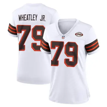 Nike Tyrone Wheatley Jr. Women's Game Cleveland Browns White 1946 Collection Alternate Jersey