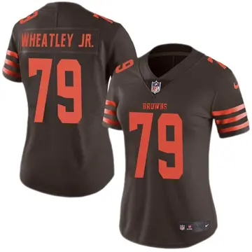 Nike Tyrone Wheatley Jr. Women's Limited Cleveland Browns Brown Color Rush Jersey