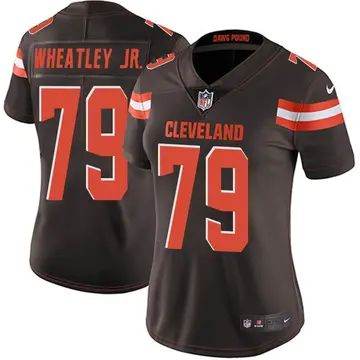 Nike Tyrone Wheatley Jr. Women's Limited Cleveland Browns Brown Team Color Vapor Untouchable Jersey