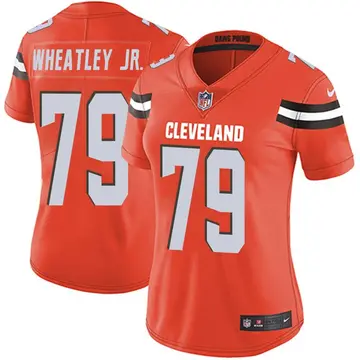 Nike Tyrone Wheatley Jr. Women's Limited Cleveland Browns Orange Alternate Vapor Untouchable Jersey
