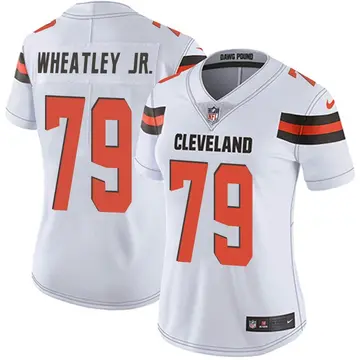 Nike Tyrone Wheatley Jr. Women's Limited Cleveland Browns White Vapor Untouchable Jersey