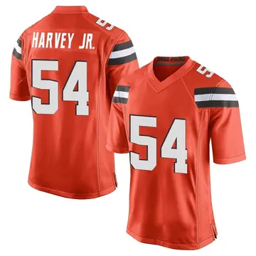 Nike Willie Harvey Jr. Men's Game Cleveland Browns Orange Alternate Jersey