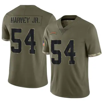 Nike Willie Harvey Jr. Men's Limited Cleveland Browns Olive 2022 Salute To Service Jersey