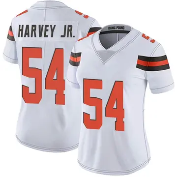 Nike Willie Harvey Jr. Women's Limited Cleveland Browns White Vapor Untouchable Jersey