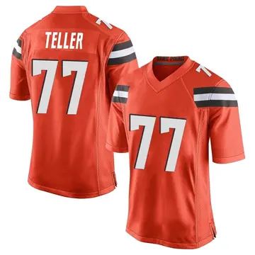 Nike Wyatt Teller Men's Game Cleveland Browns Orange Alternate Jersey
