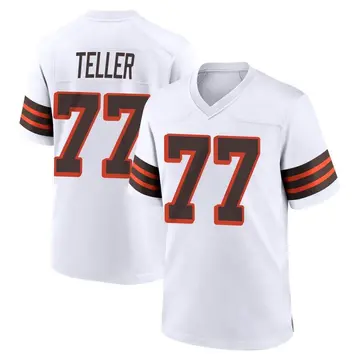 Nike Wyatt Teller Men's Game Cleveland Browns White 1946 Collection Alternate Jersey