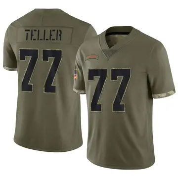 Nike Wyatt Teller Men's Limited Cleveland Browns Olive 2022 Salute To Service Jersey