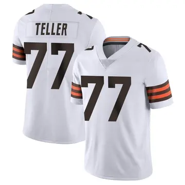 Nike Wyatt Teller Men's Limited Cleveland Browns White Vapor Untouchable Jersey