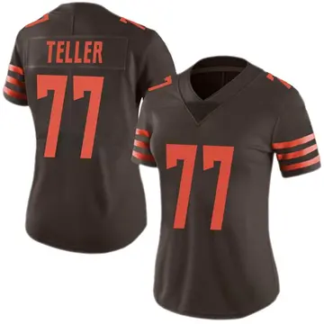 Nike Wyatt Teller Women's Limited Cleveland Browns Brown Color Rush Jersey