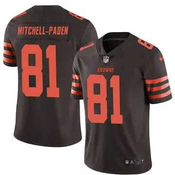 Nike Zaire Mitchell-Paden Men's Limited Cleveland Browns Brown Color Rush Jersey