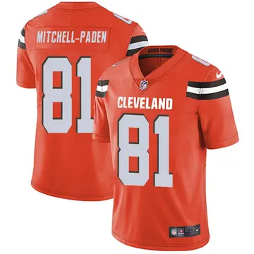 Nike Zaire Mitchell-Paden Men's Limited Cleveland Browns Orange Alternate Vapor Untouchable Jersey